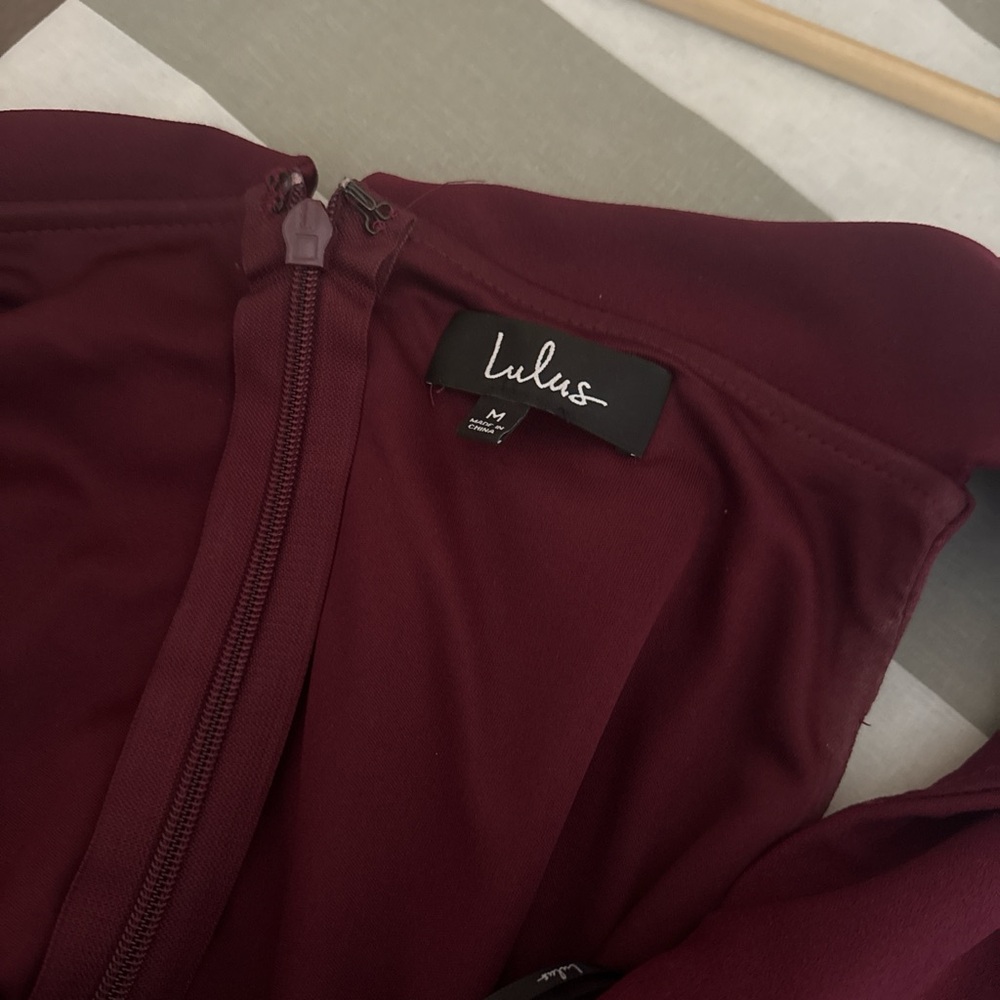 Lulu's Burgundy Dress - Picture 4 of 4